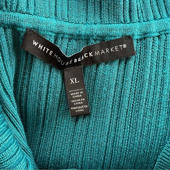 WHBM Teal Ribbed Off Shoulder Top XL - Picture 14 of 15